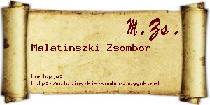 Malatinszki Zsombor névjegykártya